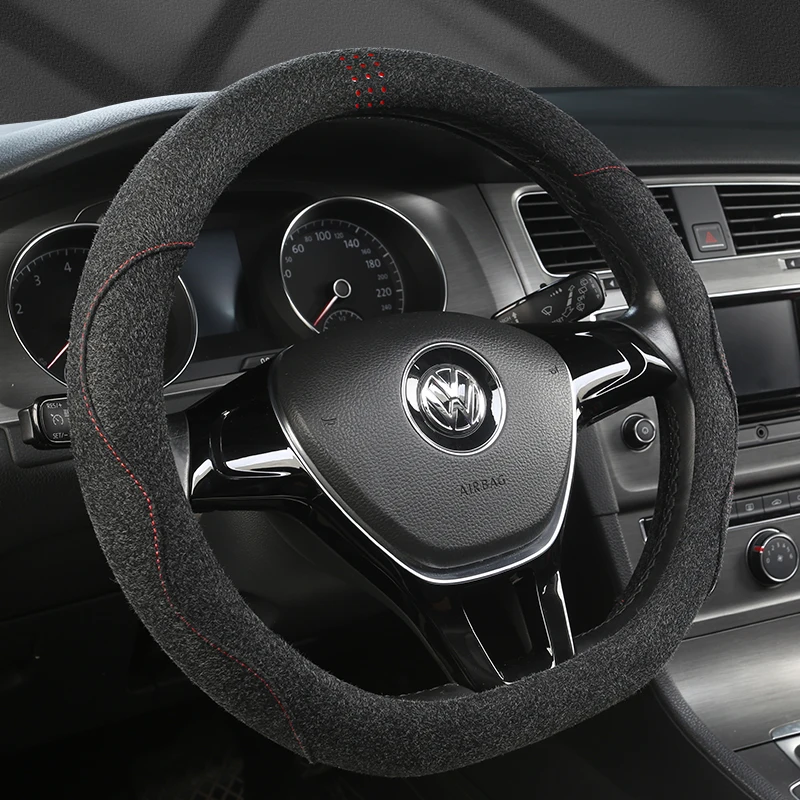 Universal Car Steering Wheel Cover Non-slip Suede Cow Leather for POLO GOLF 7 Scirocco Suzuki Swift Nissan Rogue High Quality
Universal Car Steering Wheel Cover Non-slip Suede Cow Leather for POLO GOLF 7 Scirocco Suzuki Swift Nissan Rogue High Quality