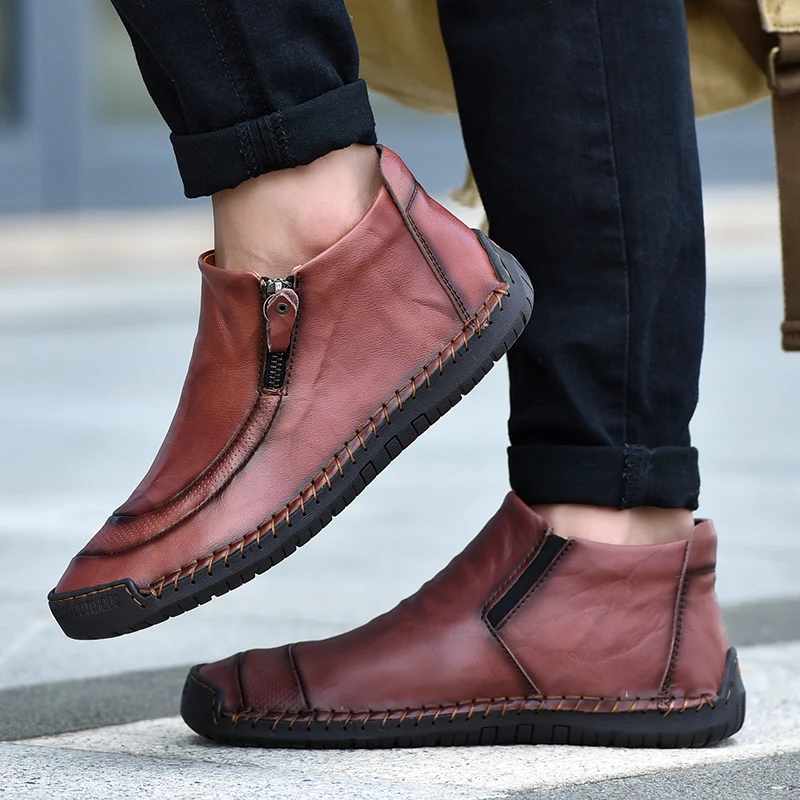 SKRENEDS brand New Spring Autumn Vintage classic Genuine Leather Men Shoes Casual High Top Sneakers For Male Comfortable Shoe
SKRENEDS brand New Spring Autumn Vintage classic Genuine Leather Men Shoes Casual High Top Sneakers For Male Comfortable Shoe