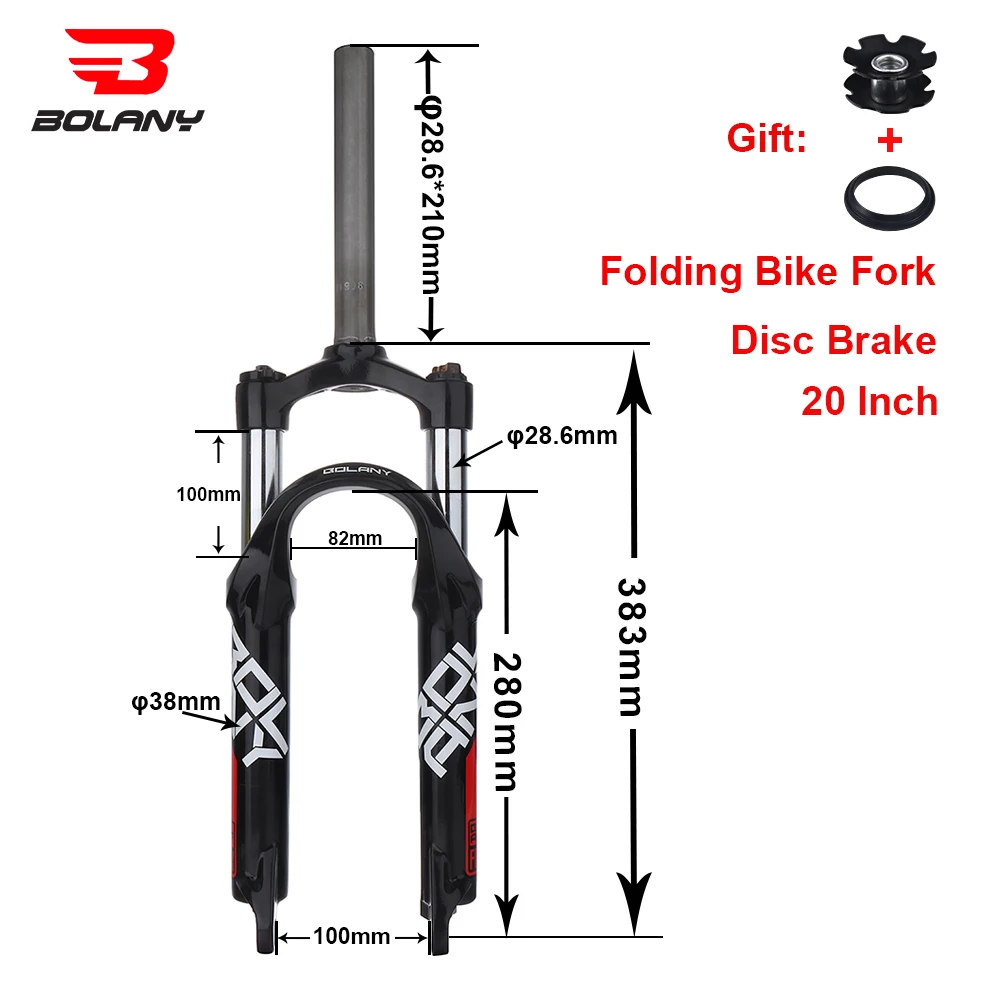 Bolany Folding Bike 20 Inch Suspension Fork Disc Brake BMX Kids Spring Forks Quick Release 9*100mm Bicycle Accessories
Bolany Folding Bike 20 Inch Suspension Fork Disc Brake BMX Kids Spring Forks Quick Release 9*100mm Bicycle Accessories