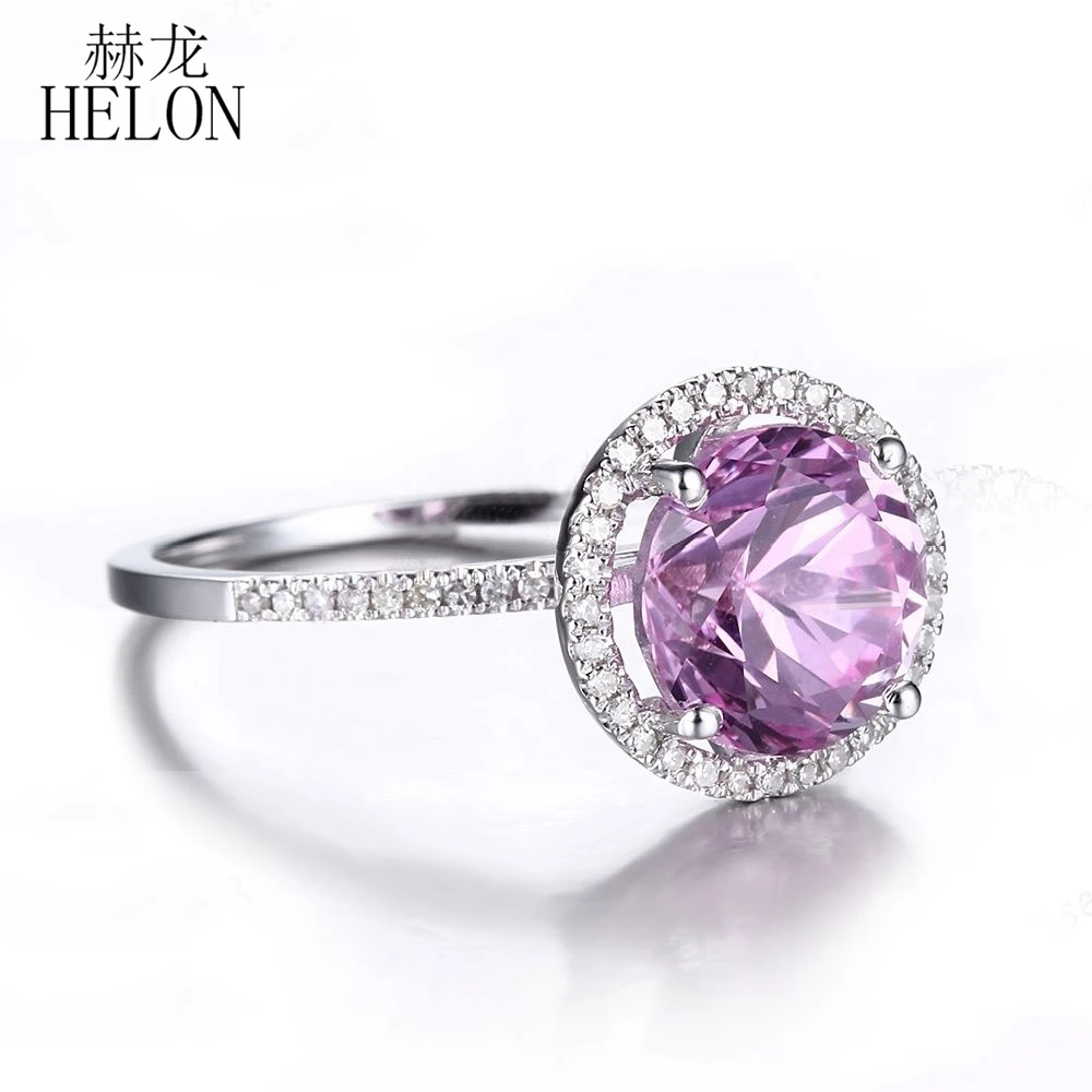 HELON 10K White Gold Flawless Round 9.5mm Genuine Topaz & Diamonds Engagement Ring Trendy Fine Jewely Elegant Unique Women Gift
HELON 10K White Gold Flawless Round 9.5mm Genuine Topaz & Diamonds Engagement Ring Trendy Fine Jewely Elegant Unique Women Gift