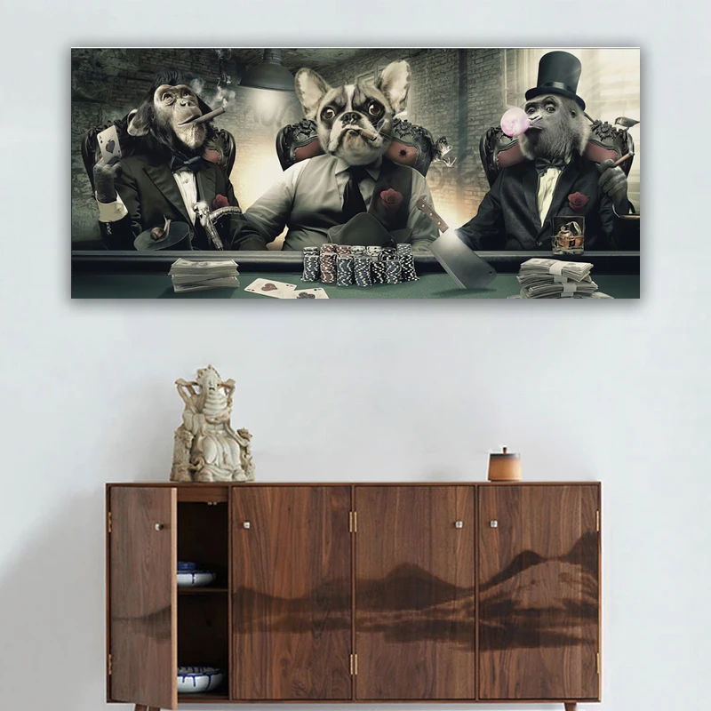 Modern smoking monkey dog animal large poster wall art picture oil painting and home decoration
Modern smoking monkey dog animal large poster wall art picture oil painting and home decoration