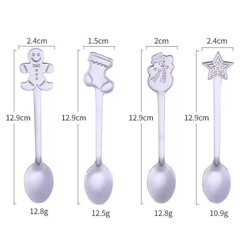 4pcs/set Christmas Decorations For Home Stainless Xmas Coffee Spoons Dessert Spoon Tableware Kitchen Accessories New Year Gifts
4pcs/set Christmas Decorations For Home Stainless Xmas Coffee Spoons Dessert Spoon Tableware Kitchen Accessories New Year Gifts