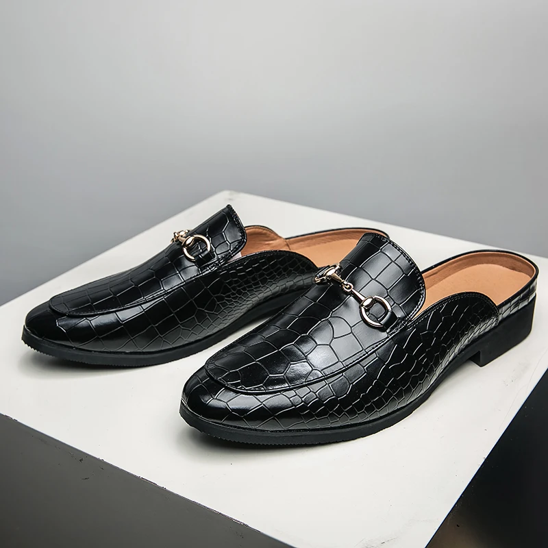 2021 Summer New Men Half Loafers Leather Casual Slip-On Slippers Breathable Mules For Man Outdoor Lightweight Black Half-Shoes
2021 Summer New Men Half Loafers Leather Casual Slip-On Slippers Breathable Mules For Man Outdoor Lightweight Black Half-Shoes