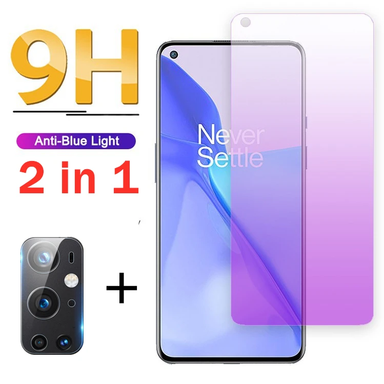 2 in 1 Anti Blue-ray Tempered Glass For OnePlus 9 Screen Protector with Camera Lens Protective Film Front & Back Full Protection 
2 in 1 Anti Blue-ray Tempered Glass For OnePlus 9 Screen Protector with Camera Lens Protective Film Front & Back Full Protection