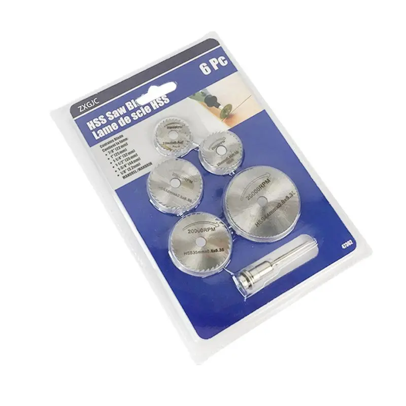 New 6pcs/set HSS Rotary Tool 22/25/32/35/44mm Circular Saw Blades Wheel Discs Cutter
New 6pcs/set HSS Rotary Tool 22/25/32/35/44mm Circular Saw Blades Wheel Discs Cutter