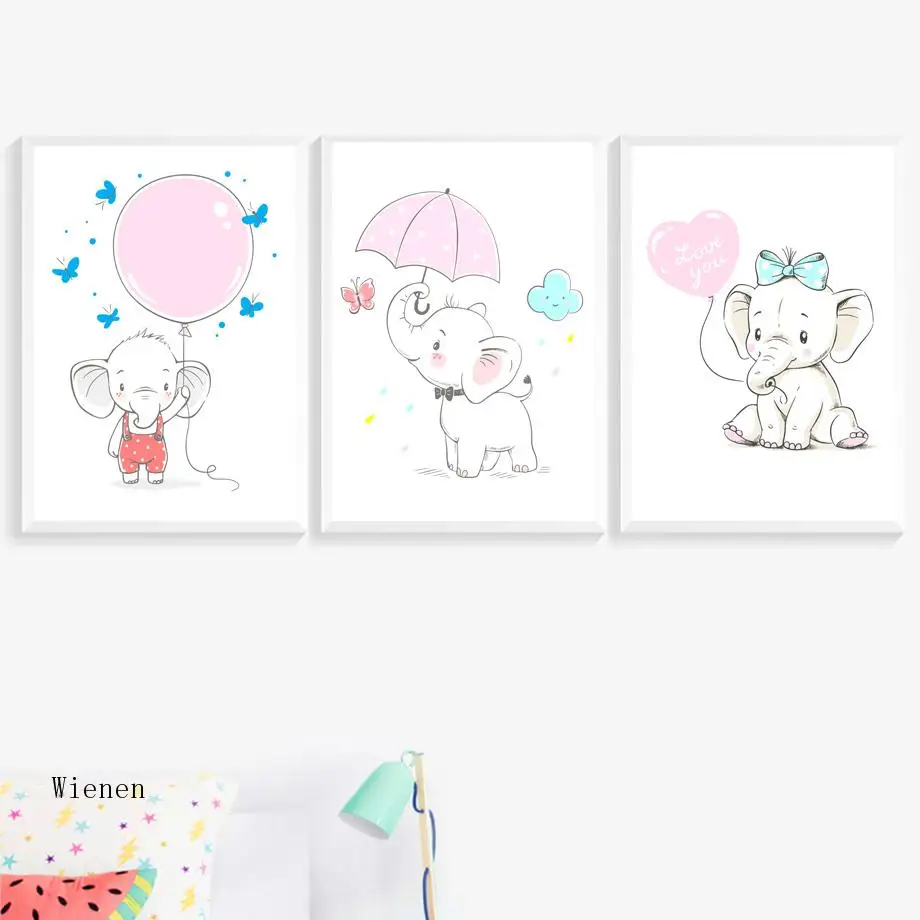Butterfly Elephant Baby Nordic Canvas Wall Art Canvas Painting Cartoon Picture Pink Umbrella Balloon Posters and Prints Kid Room
Butterfly Elephant Baby Nordic Canvas Wall Art Canvas Painting Cartoon Picture Pink Umbrella Balloon Posters and Prints Kid Room