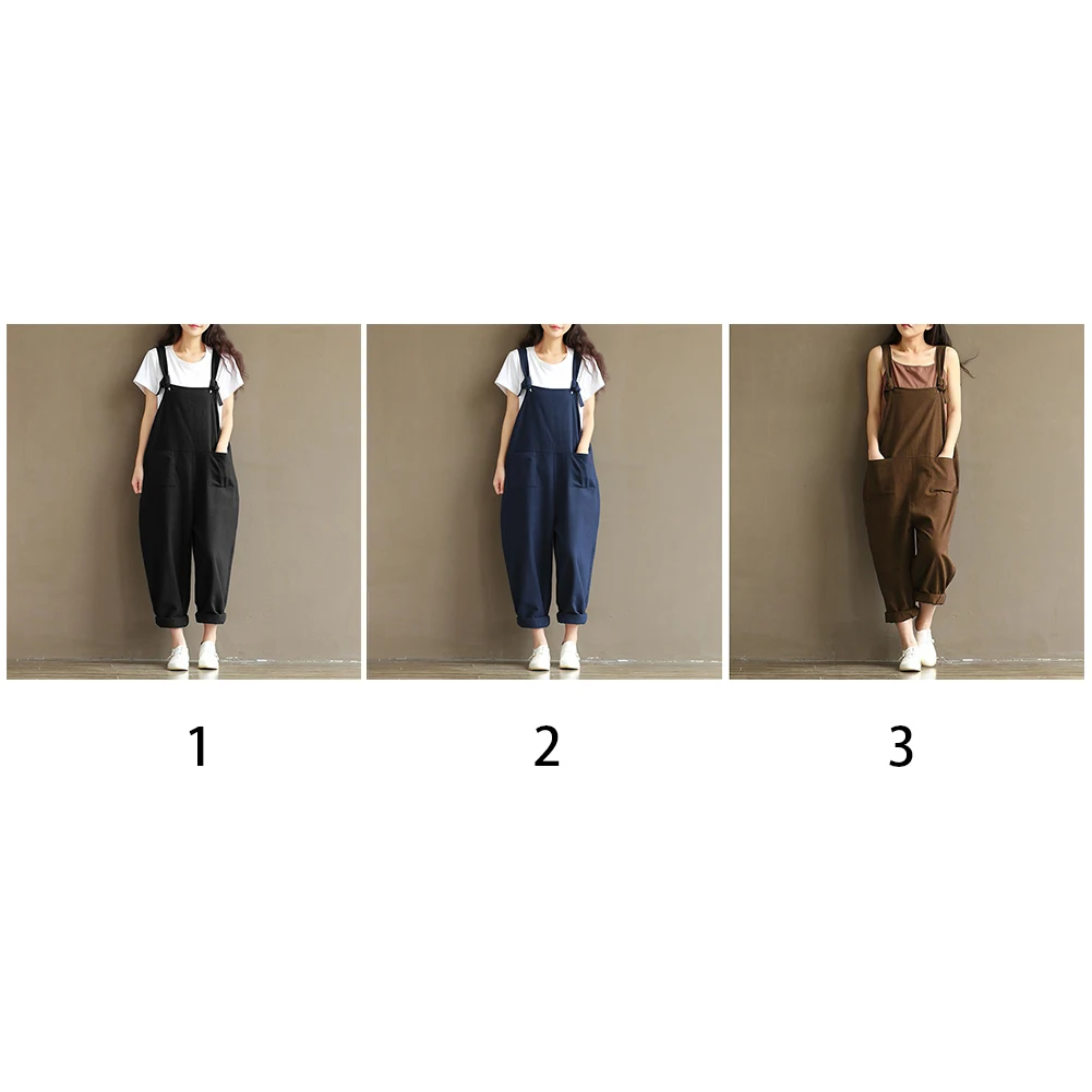 Autumn Spring Stylish Vintage Women Casual Loose Navy Cotton Jumpsuit Strap Dungaree Trousers Overalls Romper Female
Autumn Spring Stylish Vintage Women Casual Loose Navy Cotton Jumpsuit Strap Dungaree Trousers Overalls Romper Female