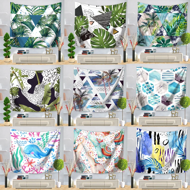 Green Tropical Plant Tapestry Wall Hanging Polyester Bohemia Whale Leaves Print Tapestry Beach Towel Cushion
Green Tropical Plant Tapestry Wall Hanging Polyester Bohemia Whale Leaves Print Tapestry Beach Towel Cushion