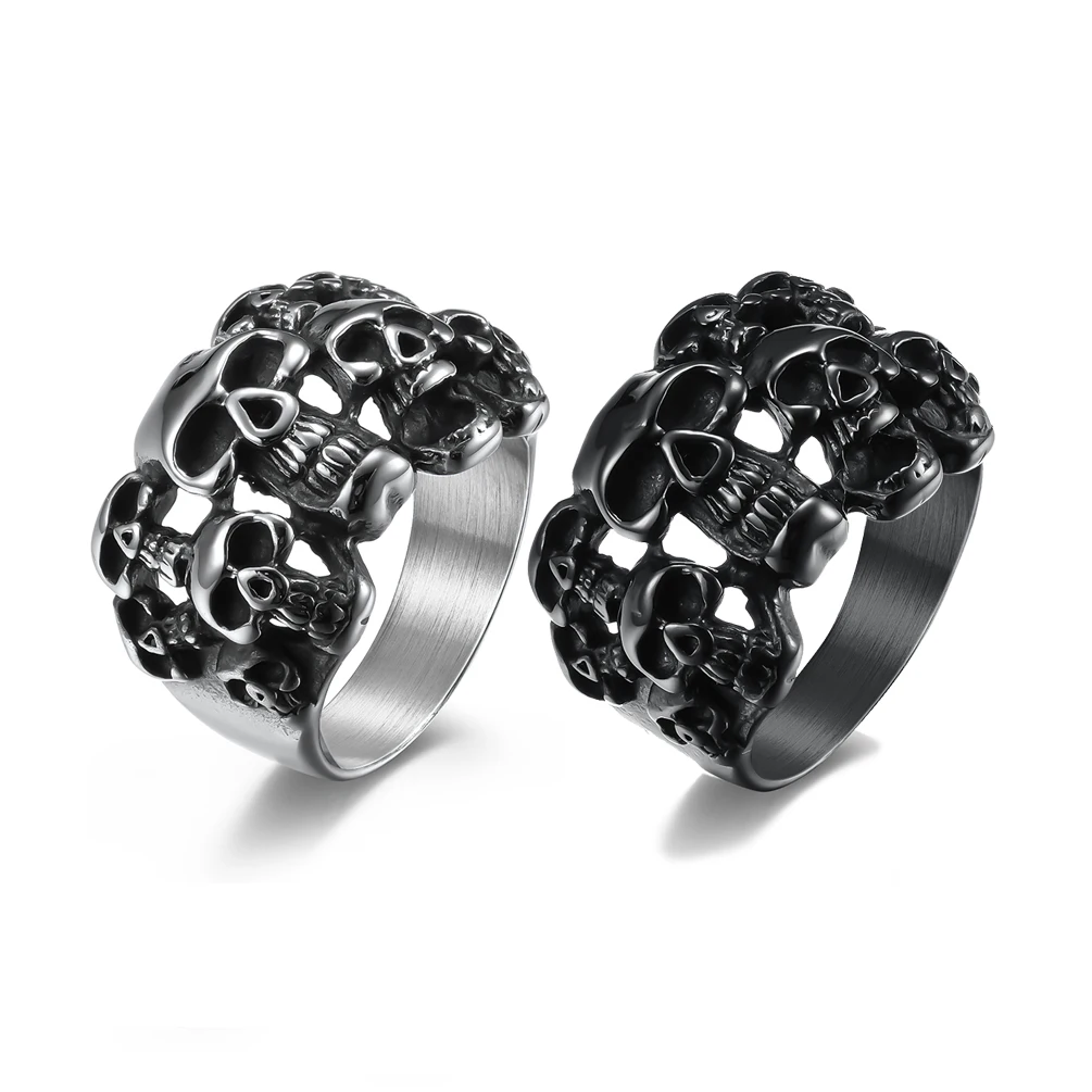 Vintage Skull Ring for Men Gothic Hip Hop Biker Finger Band Ring Black Punk Skeleton Stainless Steel Jewelry Cool Accessories
Vintage Skull Ring for Men Gothic Hip Hop Biker Finger Band Ring Black Punk Skeleton Stainless Steel Jewelry Cool Accessories