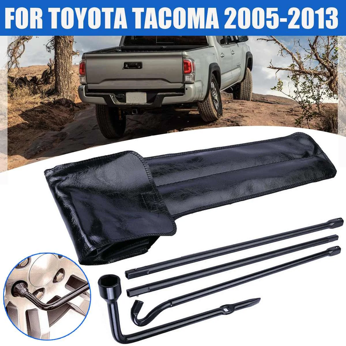 4X Car Tire Wrench Tool Set Wheel Repair L Type Spanner Connecting Rod Bar With Leather Storage Bag For Toyota Tacoma 2005-2013
4X Car Tire Wrench Tool Set Wheel Repair L Type Spanner Connecting Rod Bar With Leather Storage Bag For Toyota Tacoma 2005-2013