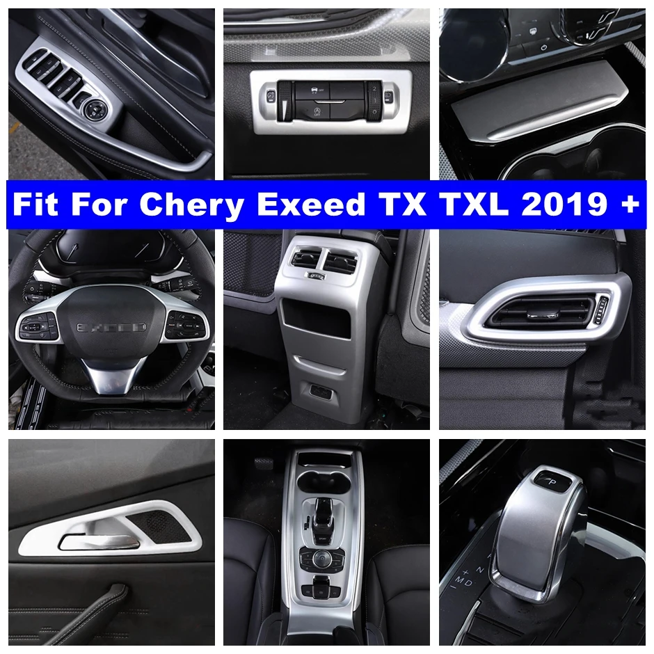 Matte Interior Refit Kit Steering Wheel / Armrest Box Rear Air AC / Door Bowl / Gear Cover Trim For Chery Exeed TX TXL 2019 2020
Matte Interior Refit Kit Steering Wheel / Armrest Box Rear Air AC / Door Bowl / Gear Cover Trim For Chery Exeed TX TXL 2019 2020