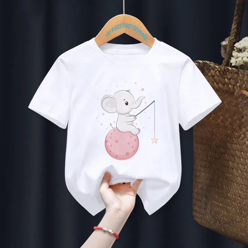 Funny Cartoon Baby Elephant White Kid T-shirts Boy Animal Tops Tee Children Summer Girl Gift Present Clothes ,Drop Ship
Funny Cartoon Baby Elephant White Kid T-shirts Boy Animal Tops Tee Children Summer Girl Gift Present Clothes ,Drop Ship