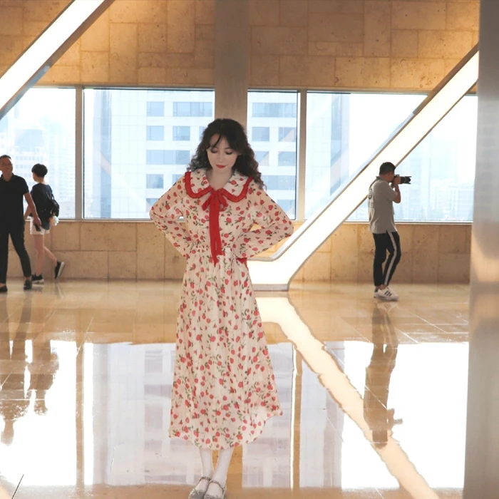 All-match Cherry Doll Collar Small Fresh Sweet Chiffon Dress Female Japanese Loose INS Apricot Knit Cardigan Tops Women Spring
All-match Cherry Doll Collar Small Fresh Sweet Chiffon Dress Female Japanese Loose INS Apricot Knit Cardigan Tops Women Spring