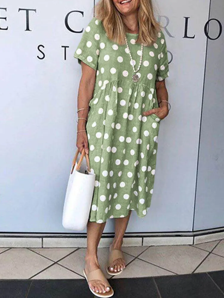 Black Dress Girl Fashion Plus Size Summer Love Polka Dot Print Pocket Short Sleeve Dress Vintage Print Women Clothes 2020
Black Dress Girl Fashion Plus Size Summer Love Polka Dot Print Pocket Short Sleeve Dress Vintage Print Women Clothes 2020