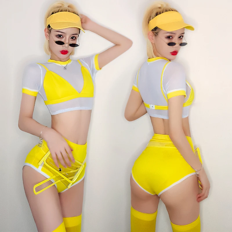 Pole Dancing Clothes Women Adult Nightclub DS DJ Stage Performance Yellow Suit Female Jazz Dance Costumes Rave Outfits DWY5715
Pole Dancing Clothes Women Adult Nightclub DS DJ Stage Performance Yellow Suit Female Jazz Dance Costumes Rave Outfits DWY5715