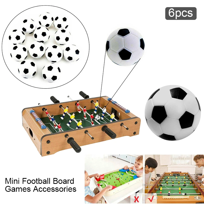 6 Pcs Mini Footballs Plastic Ball Table Top Soccer Game Replacement Black White M09
6 Pcs Mini Footballs Plastic Ball Table Top Soccer Game Replacement Black White M09
