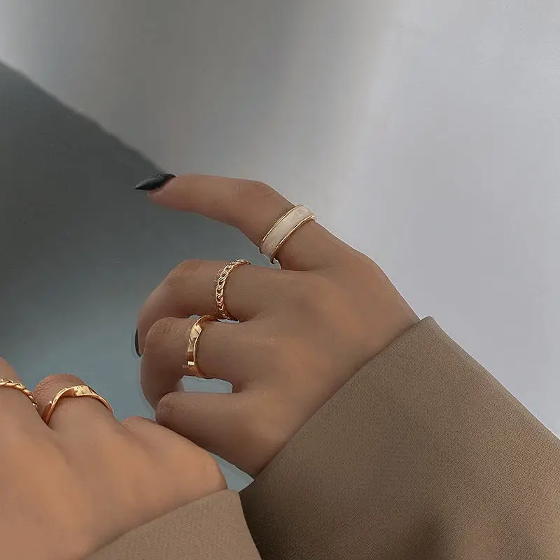 Dongdaemun Fashion Ring Ring Three-Piece Suit Combination Ring Personality INS Tide Cold Wind Open Ring
Dongdaemun Fashion Ring Ring Three-Piece Suit Combination Ring Personality INS Tide Cold Wind Open Ring