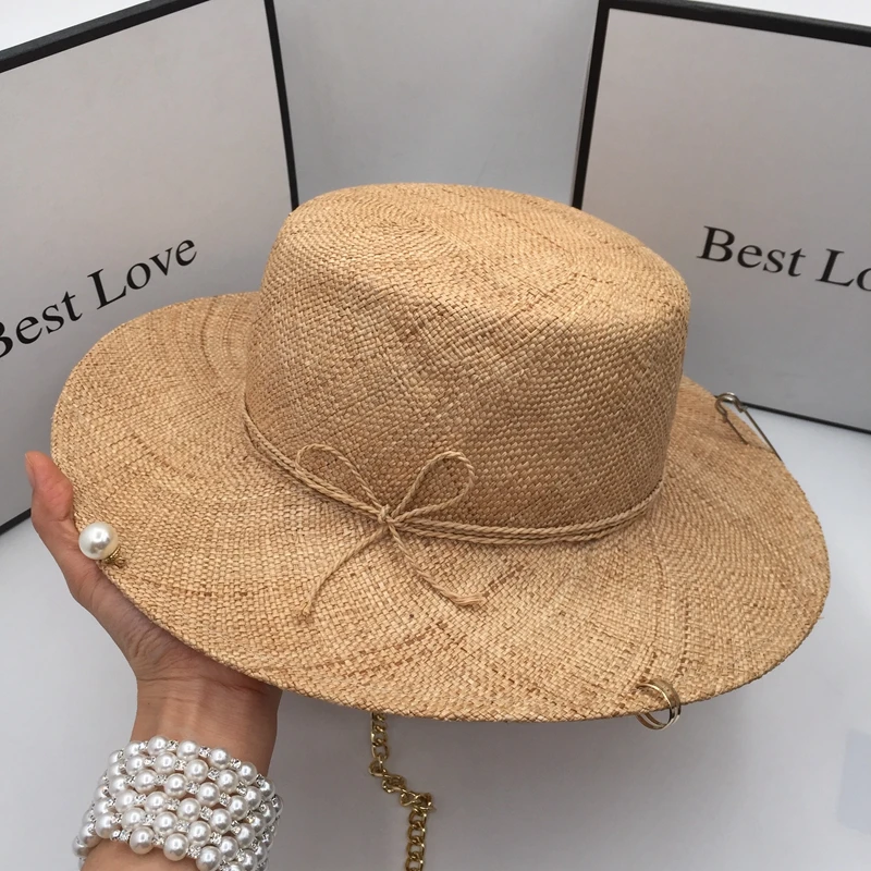 the new French straw sunhat for women with chain pearls for gift hat treasure grass tide free shipping
the new French straw sunhat for women with chain pearls for gift hat treasure grass tide free shipping
