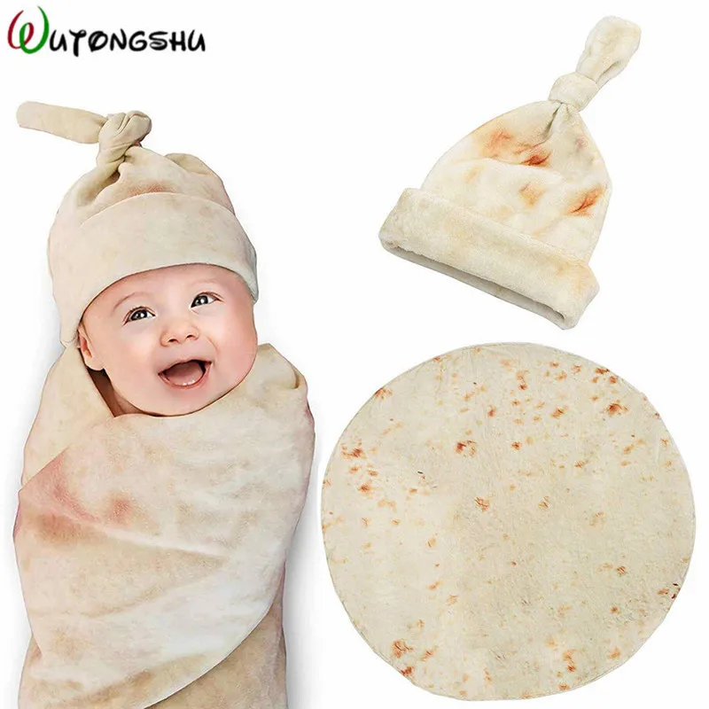 Burrito Детское Одеяло пеленка мука тортилья для сна обертывание с шляпой|Одеяла и пеленки| |
