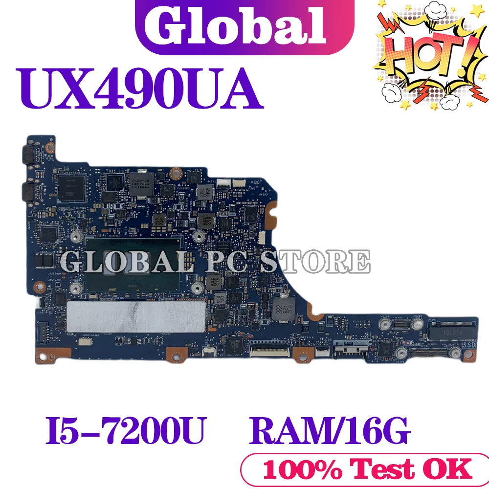 KEFU UX490UA Laptop Motherboard For Asus ZenBook Deluxe UX490 UX490U UX490UAR Mainboard With I5-7200U RAM-16G 100% Test
KEFU UX490UA Laptop Motherboard For Asus ZenBook Deluxe UX490 UX490U UX490UAR Mainboard With I5-7200U RAM-16G 100% Test