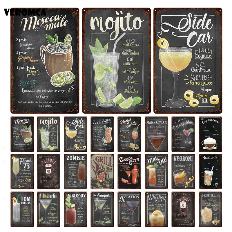 Bloody Mary Mojito Vintage Metal Poster Beer Coffee Whisky Tin Sign Plaque Bar Club Home Cafe Restaurant Decoration Accessories
Bloody Mary Mojito Vintage Metal Poster Beer Coffee Whisky Tin Sign Plaque Bar Club Home Cafe Restaurant Decoration Accessories