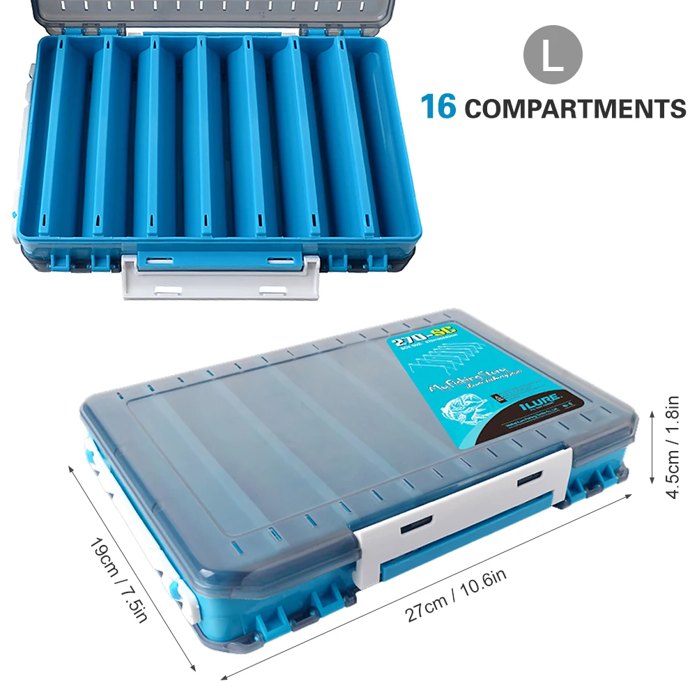 Double Sided Fishing Box Fishing Accessories Lures Hooks Storage Box Fishing Tackle Organizer Box
Double Sided Fishing Box Fishing Accessories Lures Hooks Storage Box Fishing Tackle Organizer Box