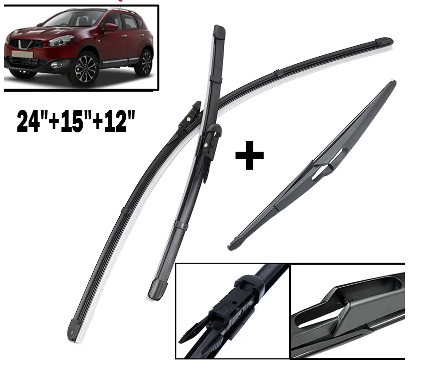 Подходит для Nissan Qashqai 07-13 лет назад + задний стеклоочиститель 24 + 16 дюймов задний 12 дюймов
Подходит для Nissan Qashqai 07-13 лет назад + задний стеклоочиститель 24 + 16 дюймов задний 12 дюймов