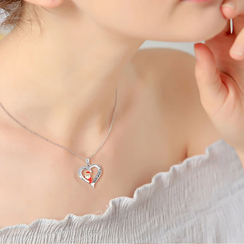 Christmas Santa Claus Heart Necklace Unique Design for Party Travel Daily Leisure Wearing Ladies Romantic Necklace
Christmas Santa Claus Heart Necklace Unique Design for Party Travel Daily Leisure Wearing Ladies Romantic Necklace