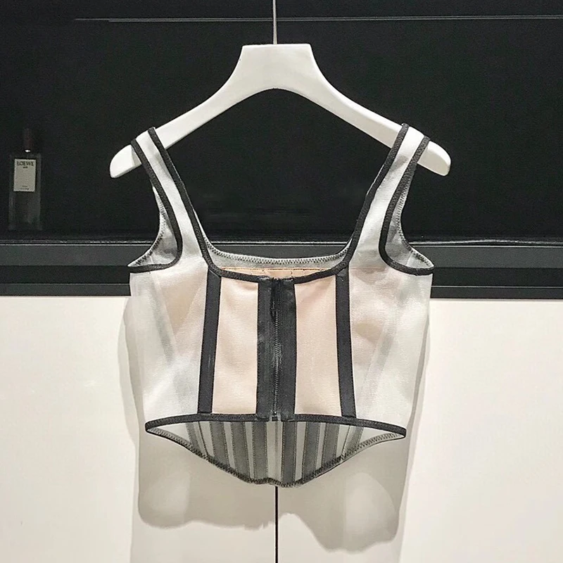 SISPELL Patchwork Line For Female Vest Square Collar Sleeveless Hit Color Backless Womens Sexy Vest 2021 Fashion Tide New
SISPELL Patchwork Line For Female Vest Square Collar Sleeveless Hit Color Backless Womens Sexy Vest 2021 Fashion Tide New