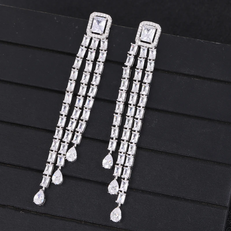 Luxury Long Square Drop Earrings For Women Wedding Cubic Zirconia Dubai Bridal Party Jewelry Accessories E7754
Luxury Long Square Drop Earrings For Women Wedding Cubic Zirconia Dubai Bridal Party Jewelry Accessories E7754