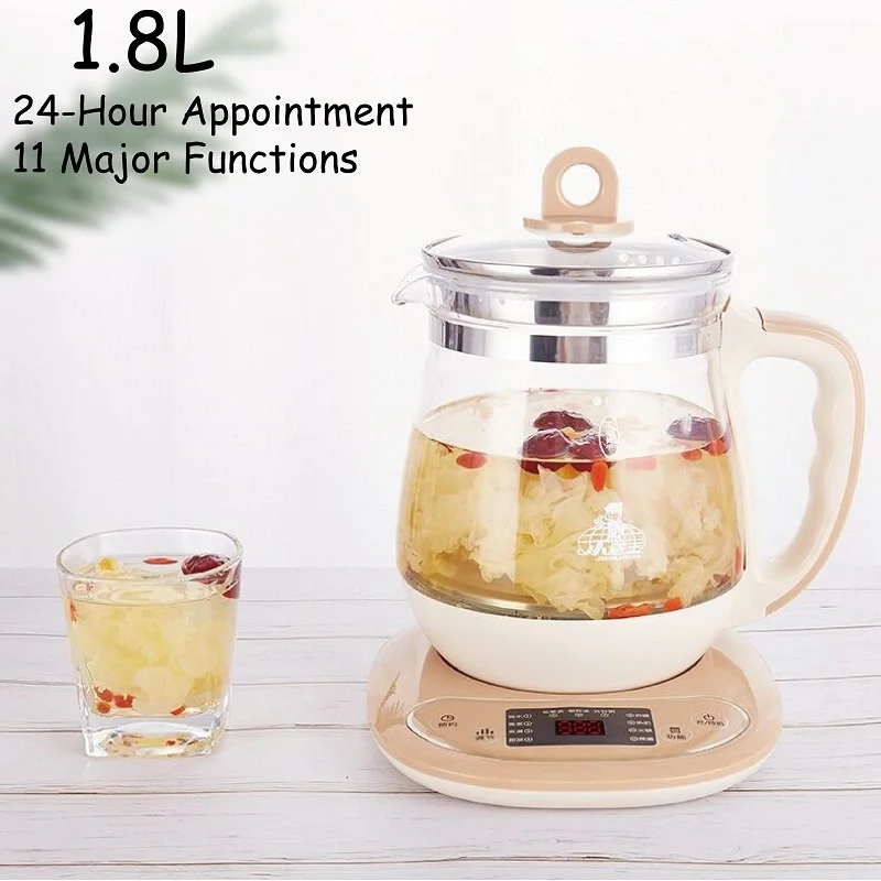 1.8L Smart Health Pot Household Multi-Function Boiling Water Scented Tea Decocting Heating Heat Preservation Integrated Kettle
1.8L Smart Health Pot Household Multi-Function Boiling Water Scented Tea Decocting Heating Heat Preservation Integrated Kettle