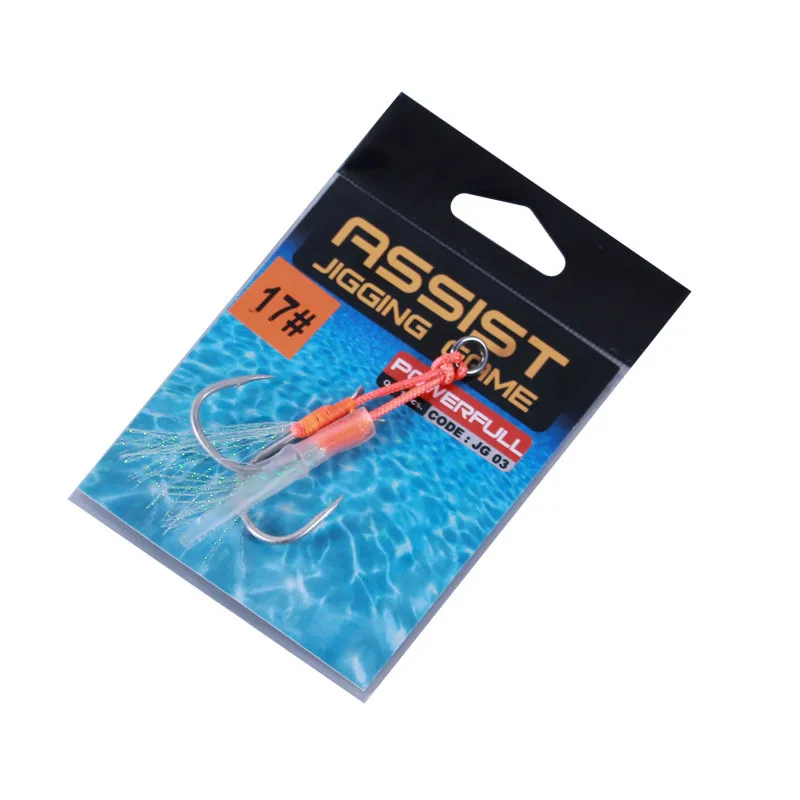 Taigek Luminious Decoy Double Assist Hook Jig Slow Pitch Vertical Jigging Metal Jig
Taigek Luminious Decoy Double Assist Hook Jig Slow Pitch Vertical Jigging Metal Jig