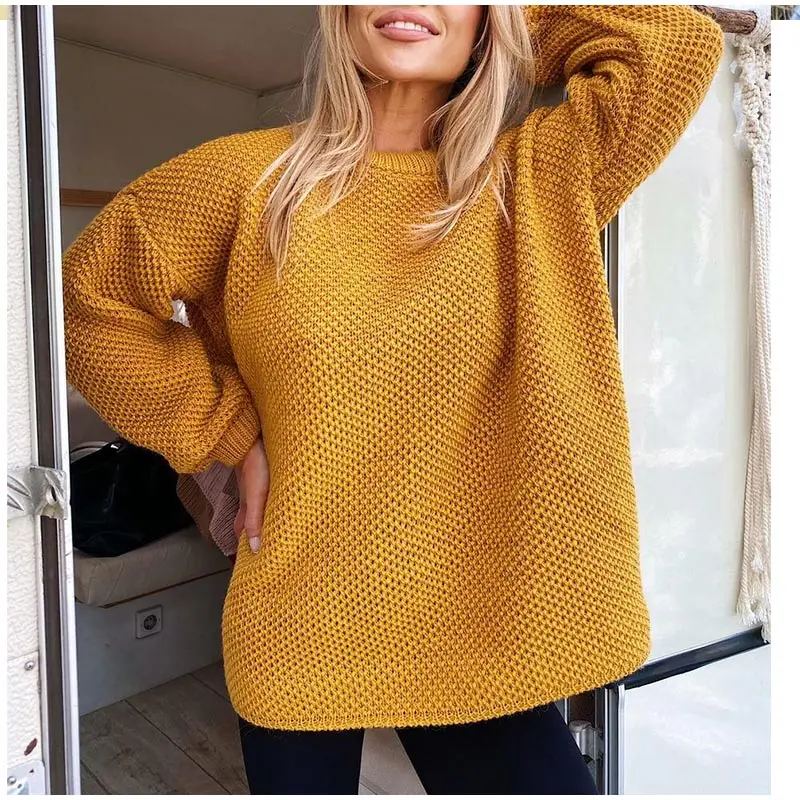 Women's Pullover Knit Sweater Oversize Loose Thicken Drop Shoulder Solid Jumper Women Autumn Winter 2021 Fashion Casual Sweaters
Women's Pullover Knit Sweater Oversize Loose Thicken Drop Shoulder Solid Jumper Women Autumn Winter 2021 Fashion Casual Sweaters