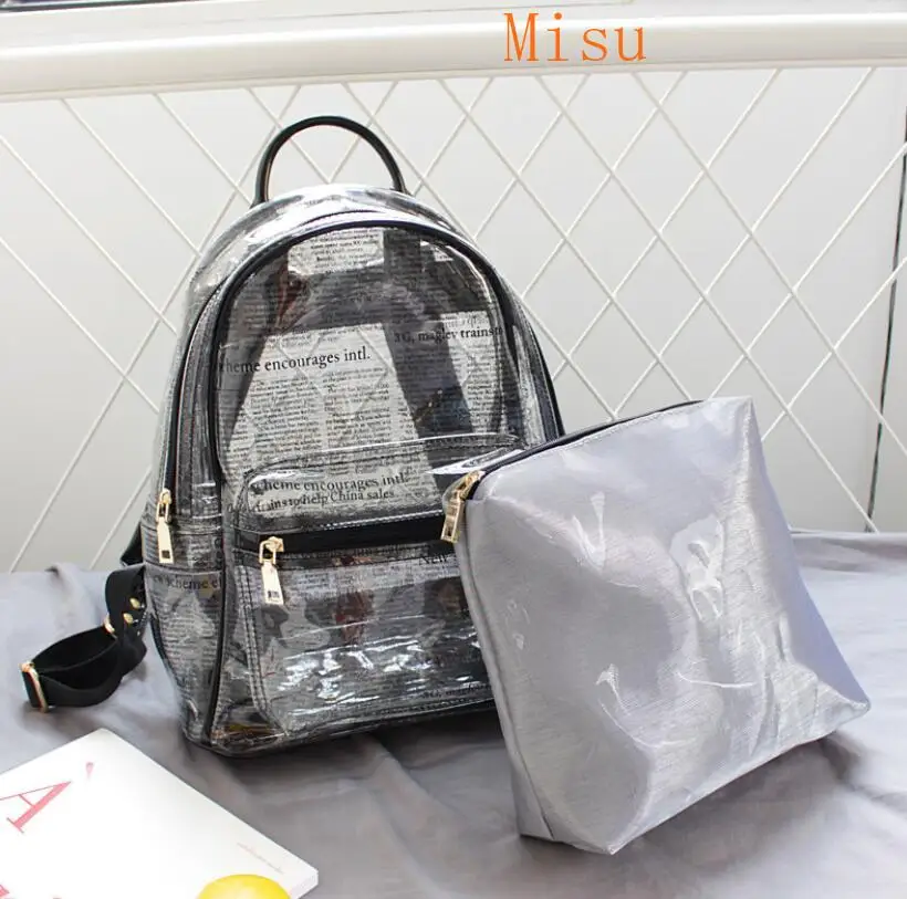 Korean jelly waterproof Backpack summer leisure beach mother bag fashion English letters transparent backpack
Korean jelly waterproof Backpack summer leisure beach mother bag fashion English letters transparent backpack