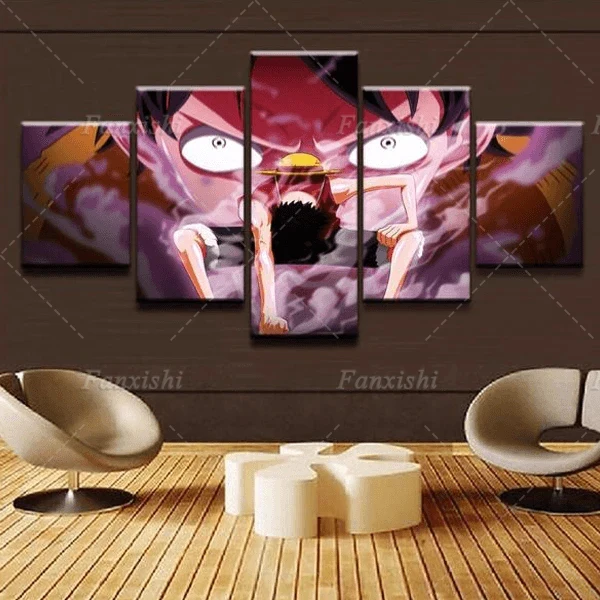 Modern One Piece Anime Poster Luffy 5 Panel Wall Art Canvas Painting Hd Prints Pictures Boy's Living Room Home Decor Fans Gift
Modern One Piece Anime Poster Luffy 5 Panel Wall Art Canvas Painting Hd Prints Pictures Boy's Living Room Home Decor Fans Gift