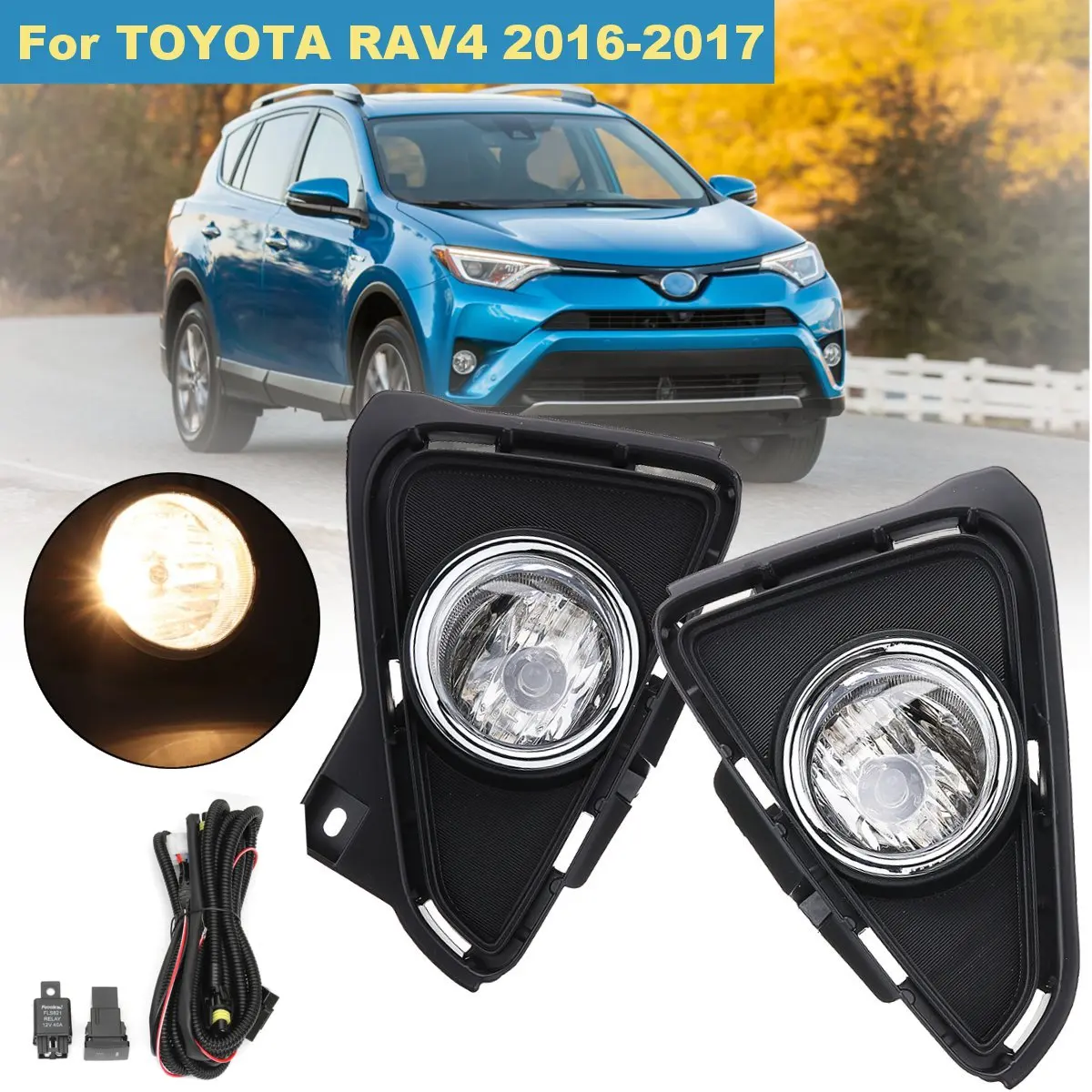 Pair Left Lamp Right Front Bumper Fog Lights Driving Lamp With H16 Bulb Harness Switch For Toyota 2016 2017 RAV4
Pair Left Lamp Right Front Bumper Fog Lights Driving Lamp With H16 Bulb Harness Switch For Toyota 2016 2017 RAV4