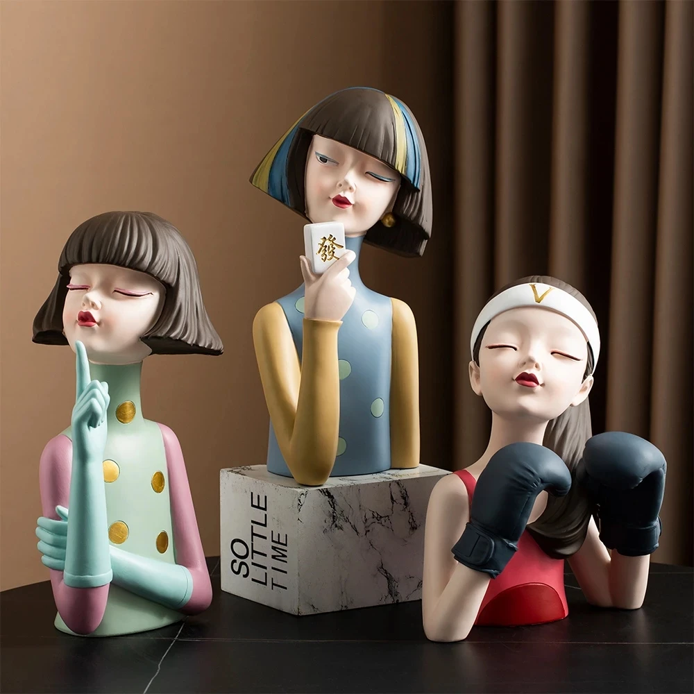 Home Decoration Accessories For Living Room Modern Girl Sculpture Abstract Art Resin Statues for Decoration Girl Bedroom Decor
Home Decoration Accessories For Living Room Modern Girl Sculpture Abstract Art Resin Statues for Decoration Girl Bedroom Decor