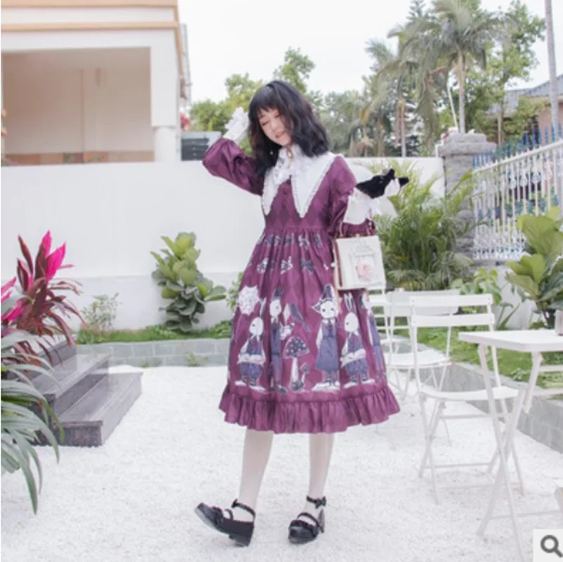 Lolita cute printed women's princess dress Japanese gothic simple dress Lolita dress victorian dress kawaii girl gothic dress
Lolita cute printed women's princess dress Japanese gothic simple dress Lolita dress victorian dress kawaii girl gothic dress