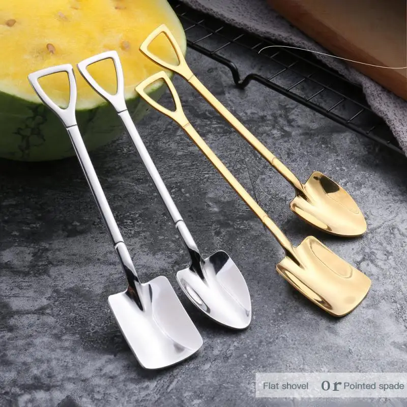 Coffee Spoon Cutlery Set Stainless Steel Retro Iron Shovel Ice Cream Spoon Creative Tea-spoon New Year Gift Tableware Bar Tools
Coffee Spoon Cutlery Set Stainless Steel Retro Iron Shovel Ice Cream Spoon Creative Tea-spoon New Year Gift Tableware Bar Tools