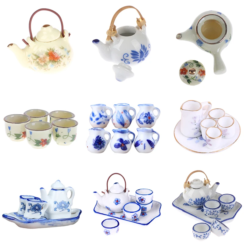 1 Set 1:12 Dollhouse Miniature Cups and Pot Set Delicate Print Ceramics Teaware Model Toys Kitchen Living Room Doll House Decor
1 Set 1:12 Dollhouse Miniature Cups and Pot Set Delicate Print Ceramics Teaware Model Toys Kitchen Living Room Doll House Decor