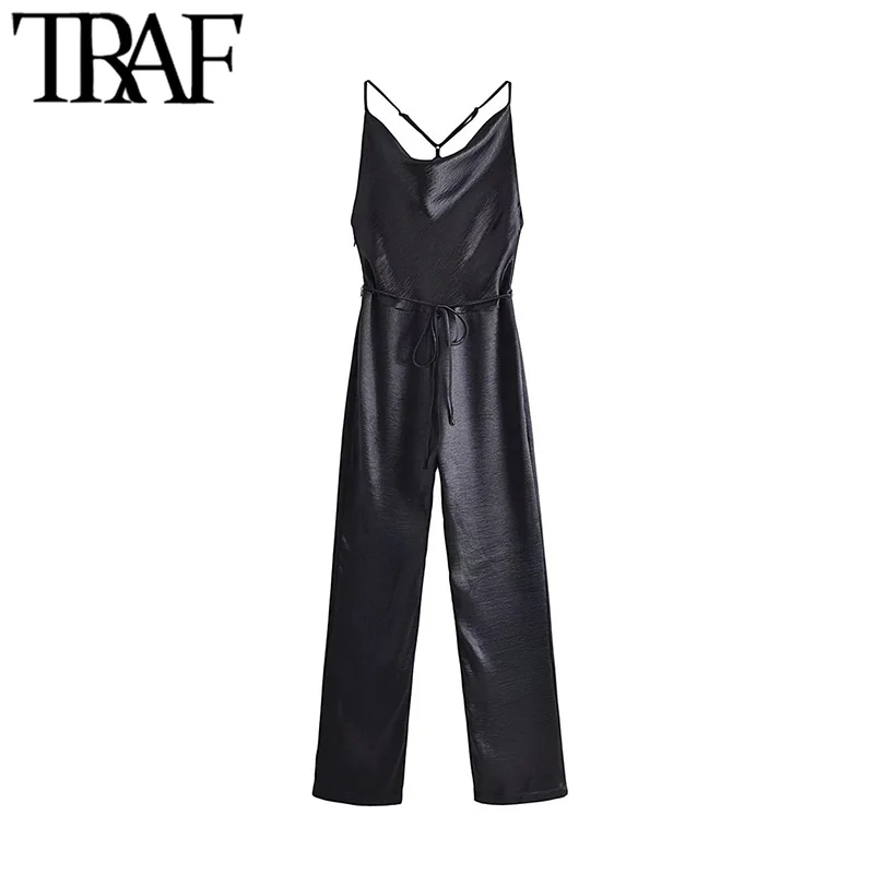 TRAF Women Chic Fashion With Tied Soft Touch Jumpsuits Vintage Backless Side Zipper Thin Straps Female Playsuits Mujer
TRAF Women Chic Fashion With Tied Soft Touch Jumpsuits Vintage Backless Side Zipper Thin Straps Female Playsuits Mujer