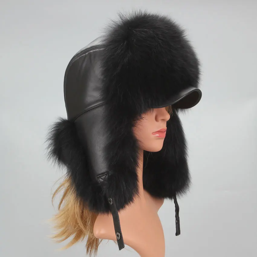 Genuine Silver Fox Fur Hat with Ear Flaps Real Natural Fur Caps for Russian Women Bomber Hats Trapper Cap with Real Leather Top
Genuine Silver Fox Fur Hat with Ear Flaps Real Natural Fur Caps for Russian Women Bomber Hats Trapper Cap with Real Leather Top