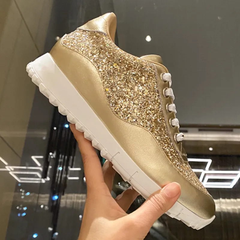 Sequins Women Shoes Lace Up Sport Sneakers Round Toe Shoes Mixed Color Women Platform Zapatos De Mujer Casual Ladies Shoes
Sequins Women Shoes Lace Up Sport Sneakers Round Toe Shoes Mixed Color Women Platform Zapatos De Mujer Casual Ladies Shoes
