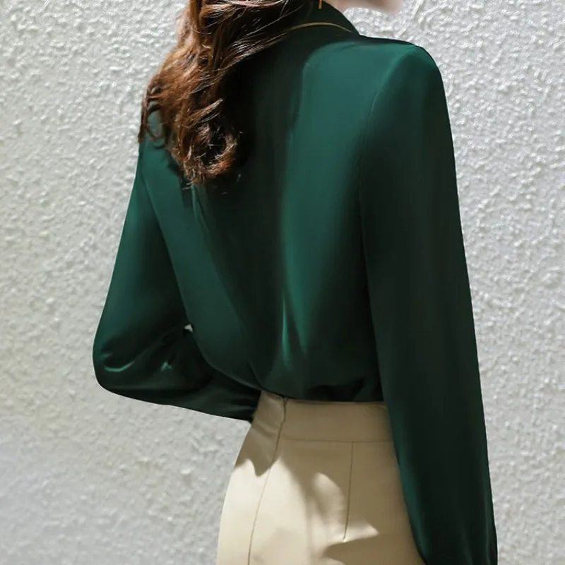 Women long Sleeve Shirts Top Elegant Office Ladies Formal Shirt Blouse Designer Business Work Tops Lapel Collar Loose Fit Blouse
Women long Sleeve Shirts Top Elegant Office Ladies Formal Shirt Blouse Designer Business Work Tops Lapel Collar Loose Fit Blouse