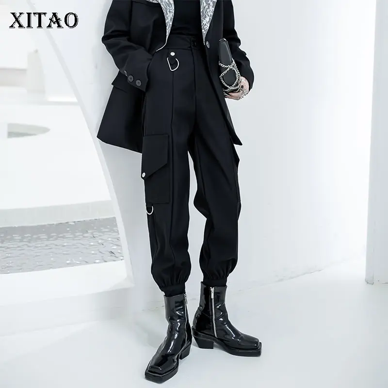 XITAO, черные женские повседневные брюки-карго, модные, лоскутные, с карманами, новинка 2021, свободные, уличные, трендовые, универсальные, женски...
XITAO, черные женские повседневные брюки-карго, модные, лоскутные, с карманами, новинка 2021, свободные, уличные, трендовые, универсальные, женски...