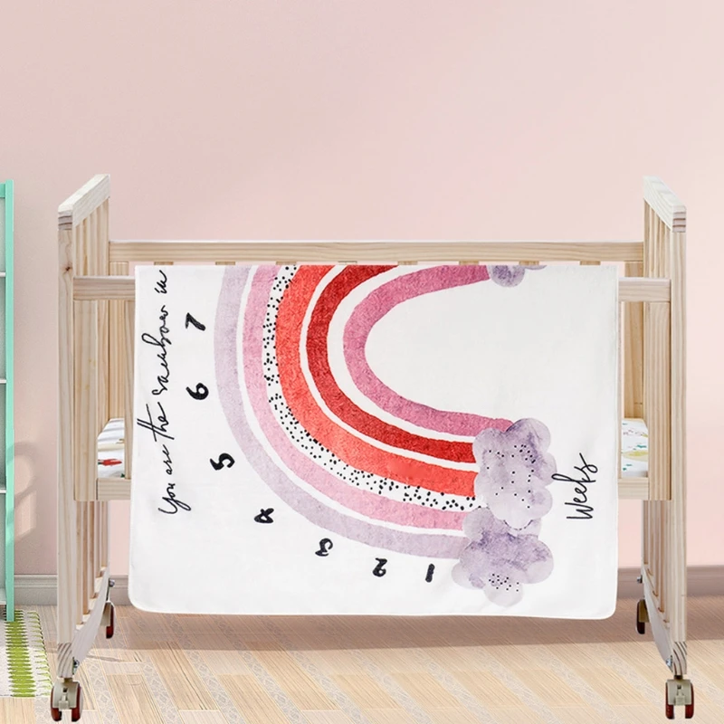 1 Set Baby Monthly Record Growth Milestone Blanket Newborn Photography Props Accessories Creative Cartoon Rainbow Print 
1 Set Baby Monthly Record Growth Milestone Blanket Newborn Photography Props Accessories Creative Cartoon Rainbow Print