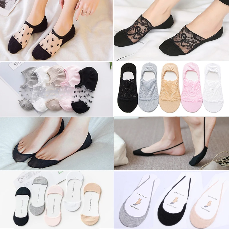 3/4/5pair Summer Breathable Women Socks Invisible No Show Socks Non-slip Boat Socks Short Comfortable Lace Cotton Sock Meais
3/4/5pair Summer Breathable Women Socks Invisible No Show Socks Non-slip Boat Socks Short Comfortable Lace Cotton Sock Meais