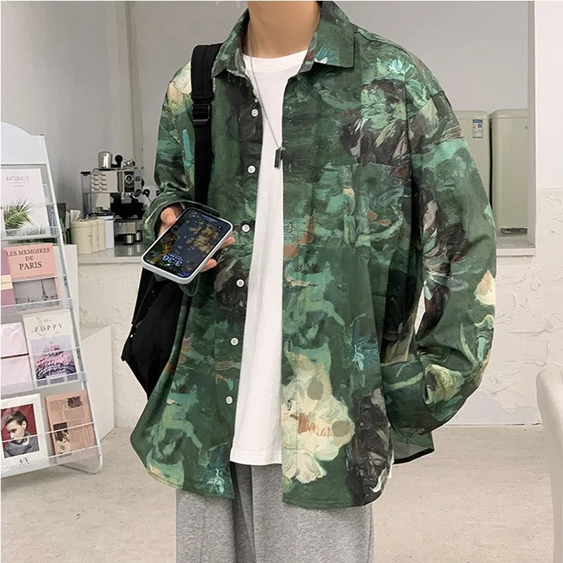 2021 New Long Sleeve Shirts Men Floral Print Chemise Homme Loose Casual Shirt Fashions Mens Clothing Hip Hop Streetwear M-3xl
2021 New Long Sleeve Shirts Men Floral Print Chemise Homme Loose Casual Shirt Fashions Mens Clothing Hip Hop Streetwear M-3xl