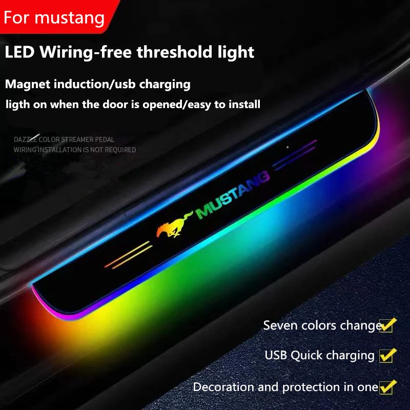 Car Fashion Welcome Threshold The lamp No Wiring Colorful The lamp For Ford Mustang Mach-E GT SHELBY GTE LED Lights Auto parts
Car Fashion Welcome Threshold The lamp No Wiring Colorful The lamp For Ford Mustang Mach-E GT SHELBY GTE LED Lights Auto parts