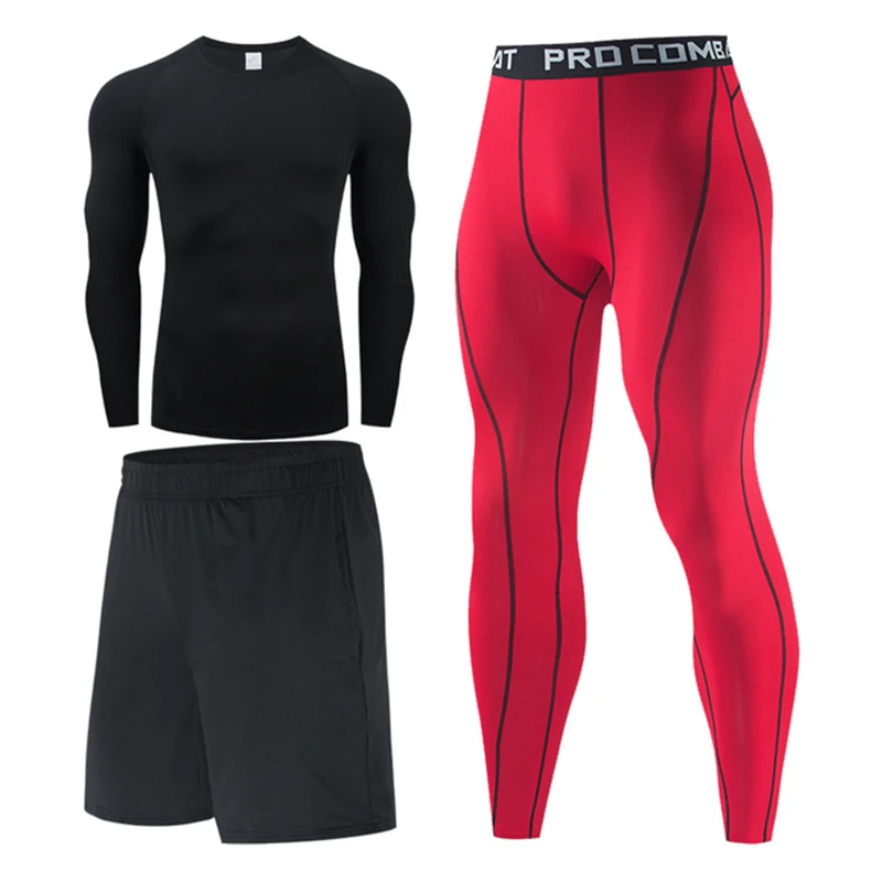 New Man Sportswear Compression Sports Suit Quick drying Fitness Training MMA thermal underwear Male Jogging Running Clothes Suit
New Man Sportswear Compression Sports Suit Quick drying Fitness Training MMA thermal underwear Male Jogging Running Clothes Suit
